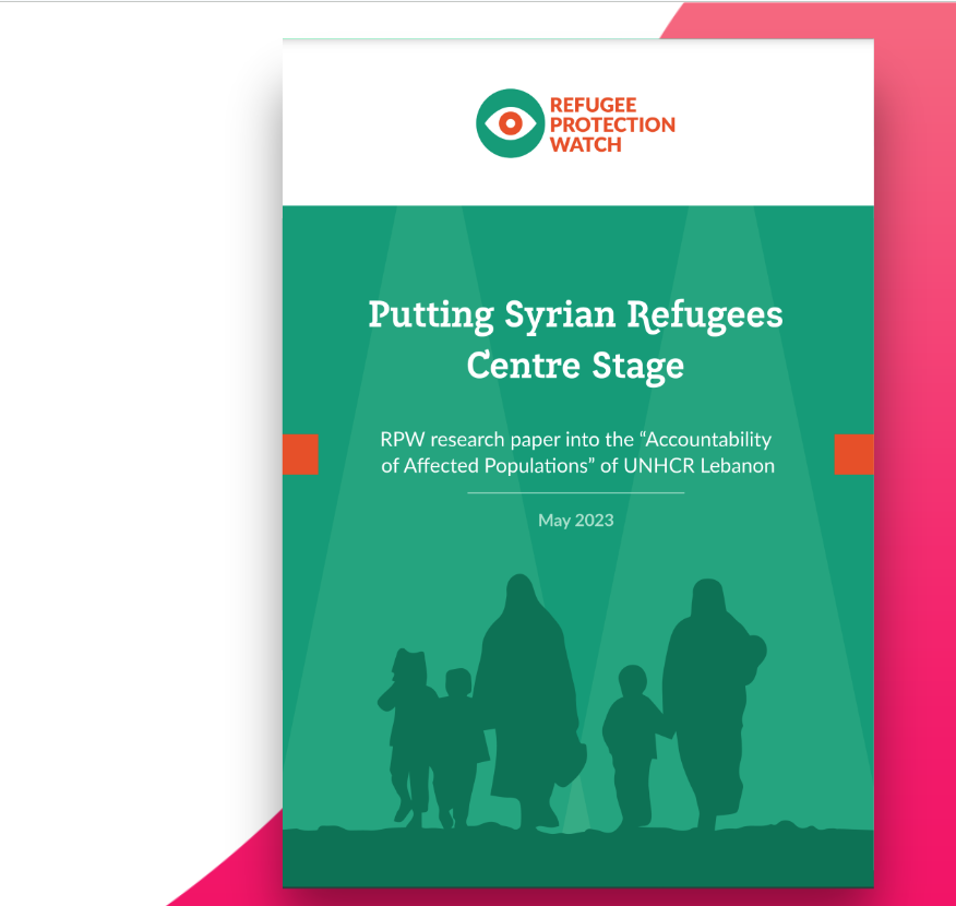 Putting Syrian Refugees Centre Stage – Refugee Protection Watch